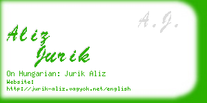 aliz jurik business card